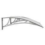 vidaXL Auvent de porte Gris et transparent 80x75 cm Polycarbonate