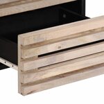 vidaXL Tables de chevet 2 Pièces 40x34x46 cm bois manguier massif blanchi