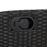 vidaXL Ensemble à manger de jardin coussins 7Pièces Noir Résine tressée