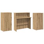 vidaXL Bureau réception chêne artisanal 200x50x103 5cm bois ingénierie