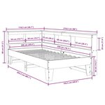 vidaXL Lit bibliothèque sans matelas cire marron 100x200 cm pin massif