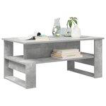 vidaXL Table basse Gris béton 90 x 50 x 40 cm Bois d'ingénierie