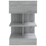 vidaXL Table de chevet Sonoma gris 40x35x65 cm Bois d'ingénierie