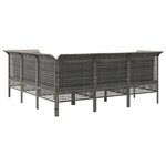 Salon de jardin meuble d'extérieur ensemble de mobilier 5 pièces avec coussins gris résine tressée 02_0016413