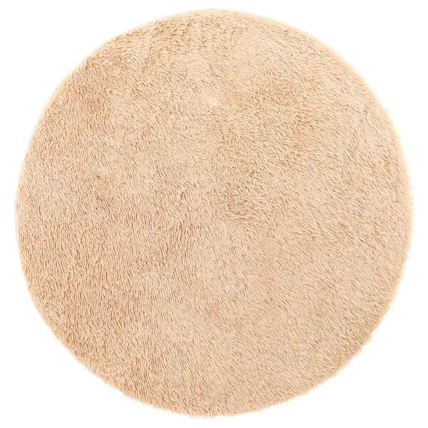 vidaXL Tapis shaggy à poils longs NAVARRA beige 160x160 cm polyester