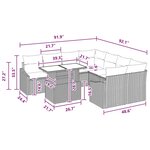 vidaXL Ensemble de canapé de jardin 9 Pièces Gris Poly rotin