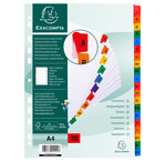 Jeu d'intercalaire alphabétique 20 positions en carte blanche 170g  A4 EXACOMPTA