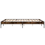 vidaXL Cadre de lit sans matelas chêne fumé 140x200 cm