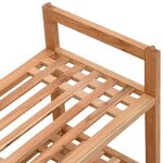 vidaXL Étagères à chaussures 2 Pièces 69x27x41 cm Bois massif de noyer
