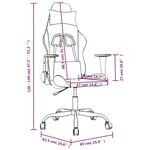 vidaXL Chaise de jeu Noir et taupe Tissu