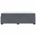 vidaXL Cadre de lit avec matelas Gris foncé 80 x 200 cm tissu