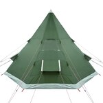 vidaXL Tente de camping tipi 4 personnes vert imperméable