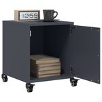 vidaXL Table de chevet anthracite 36x39x43 5 cm acier