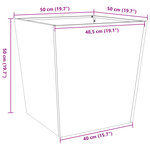 vidaXL Jardinières 2 Pièces 50x50x50 cm acier résistant aux intempéries