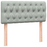 vidaXL Sommier à lattes de lit et matelas gris clair 90x220 cm velours