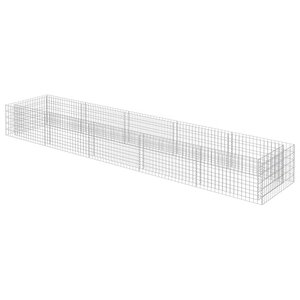 vidaXL Lit surélevé à gabion Acier galvanisé 450x90x50 cm