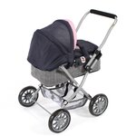 Bayer Chic 2000 555-26 - Poussette pour poupée SMARTY mélange gris bleu marine