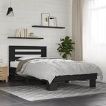 vidaXL Cadre de lit sans matelas noir 100x200 cm
