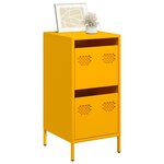vidaXL Buffet jaune moutarde 35x39x73 5 cm acier laminé à froid