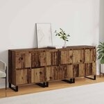 vidaXL Buffet 3 Pièces Bois ancien 60 x 35 x 70 cm