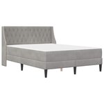 vidaXL Cadre de lit avec matelas Gris clair 160 x 200 cm Velours