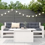 vidaXL Table de jardin blanc 100x50x75 cm bois massif de pin