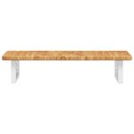 vidaXL Étagère de vasque murale acier et bois de chêne massif