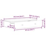 vidaXL Table d'appoint murale Chêne fumé 87 5 x 34 5 x 17 cm