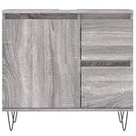 vidaXL Ensemble de meubles de salle de bain 3 Pièces Sonoma gris