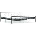 vidaXL Cadre de lit sans matelas noir acier 200x200 cm