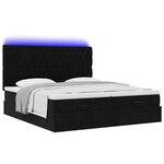 VidaXL Cadre de lit ottoman avec matelas noir 160x200 cm velours