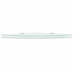 vidaXL Étagères d'angle 2 Pièces et supports chromés Verre Blanc 35x35 cm