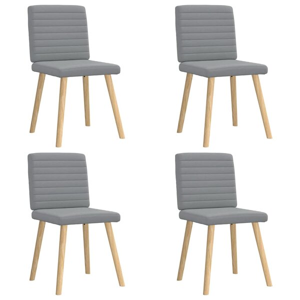 vidaXL Chaises à manger lot de 4 gris clair tissu