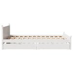vidaXL Cadre de lit sans matelas blanc 140x200 cm bois de pin massif