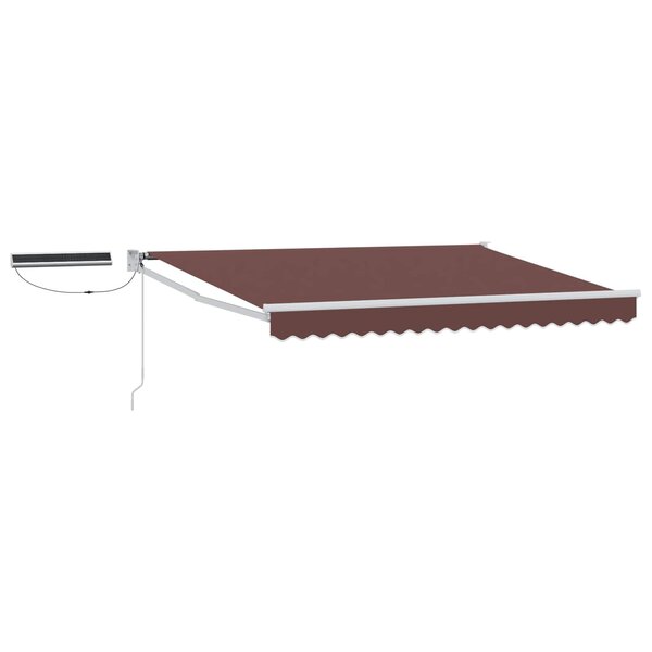 vidaXL Auvent rétractable électrique Marron et blanc 3 5 x 2 m