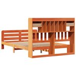 vidaXL Lit bibliothèque sans matelas cire marron 150x200 cm pin massif