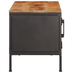 vidaXL Meuble TV 110x35x40 cm bois massif de manguier brut