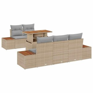vidaXL Ensemble de salle à manger pour jardin 6 Pièces Beige et gris