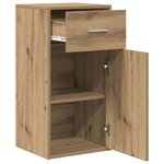 vidaXL Buffet chêne artisanal 38 x 34 5 x 75 cm Bois d'ingénierie