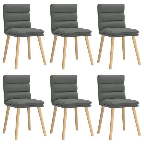 vidaXL Chaises à manger lot de 6 gris foncé tissu