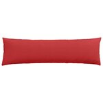 vidaXL Coussins de canapé 2 Pièces Rouge 145 x 40 cm tissu