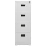 vidaXL Classeur Gris clair 46x62x133 cm Acier