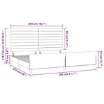 vidaXL Cadre de lit sans matelas marron foncé 200x200 cm tissu