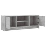 vidaXL Meuble TV gris béton 102x30x37 5 cm bois d'ingénierie