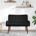 vidaXL Sofa 2 places Noir 115 x 61 x 87 cm Velours