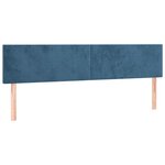 vidaXL Tête de lit à LED Bleu foncé 180x5x78/88 cm Velours
