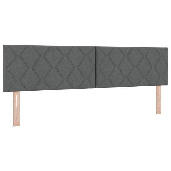Tête de lit LED vidaXL Design Blocs en Diamant Gris Foncé 180 cm Tissu