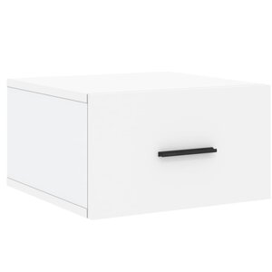 vidaXL Table de chevet murale blanc 35x35x20 cm
