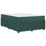 vidaXL Cadre de lit avec matelas Vert foncé 160 x 200 cm tissu