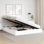vidaXL Lit de Rangement avec matelas Blanc pur 183 x 213 cm Faux cuir